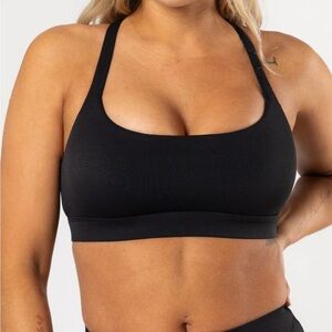 Paragon Black Strappy Sports Bra: Size Small